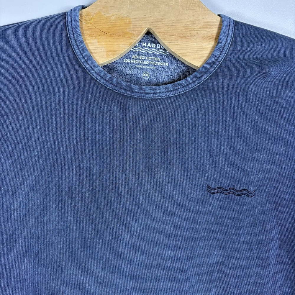 Fair Harbor Men's 2XL Navy Vintage Wash Saltaire Crewneck‎ Pullover Sweatshirt